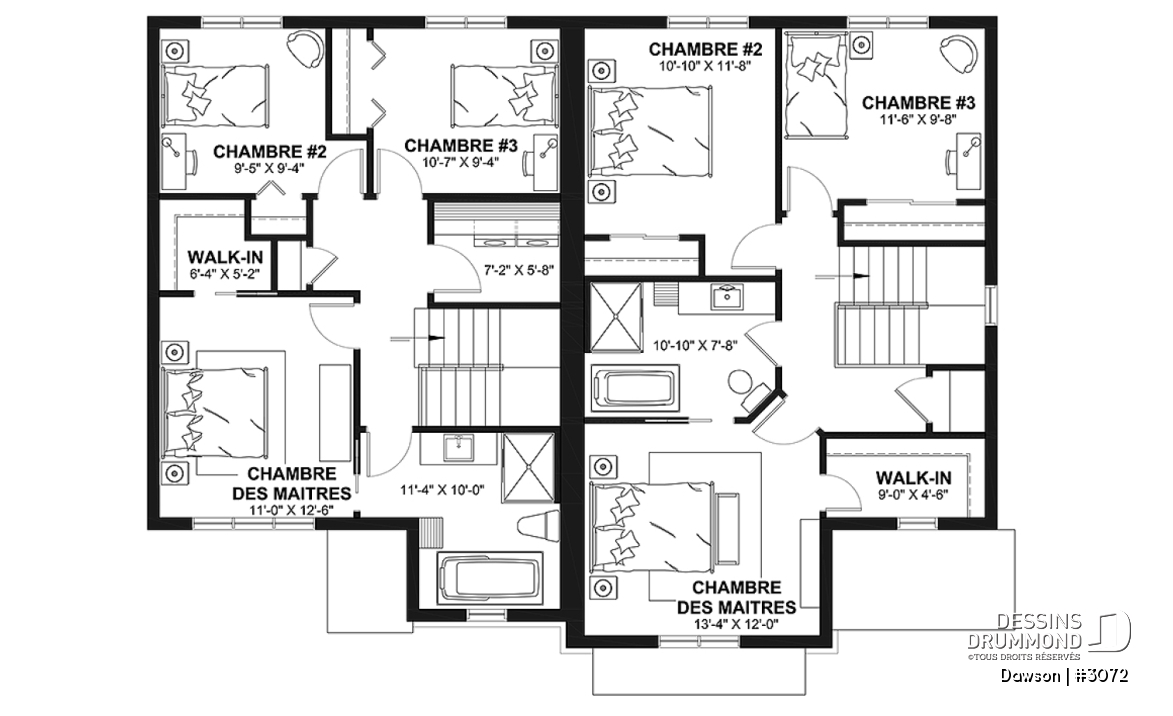 Étage - Duplex à étages 3 chambres, 1.5 salles de bain, style farmhouse, aire ouverte - Dawson