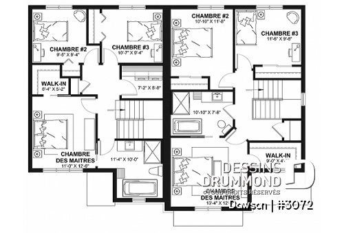 Étage - Duplex à étages 3 chambres, 1.5 salles de bain, style farmhouse, aire ouverte - Dawson