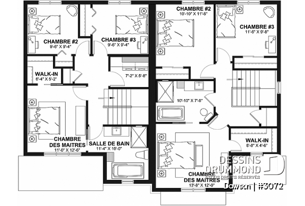 Étage - Duplex à étages 3 chambres, 1.5 salles de bain, style farmhouse, aire ouverte - Dawson