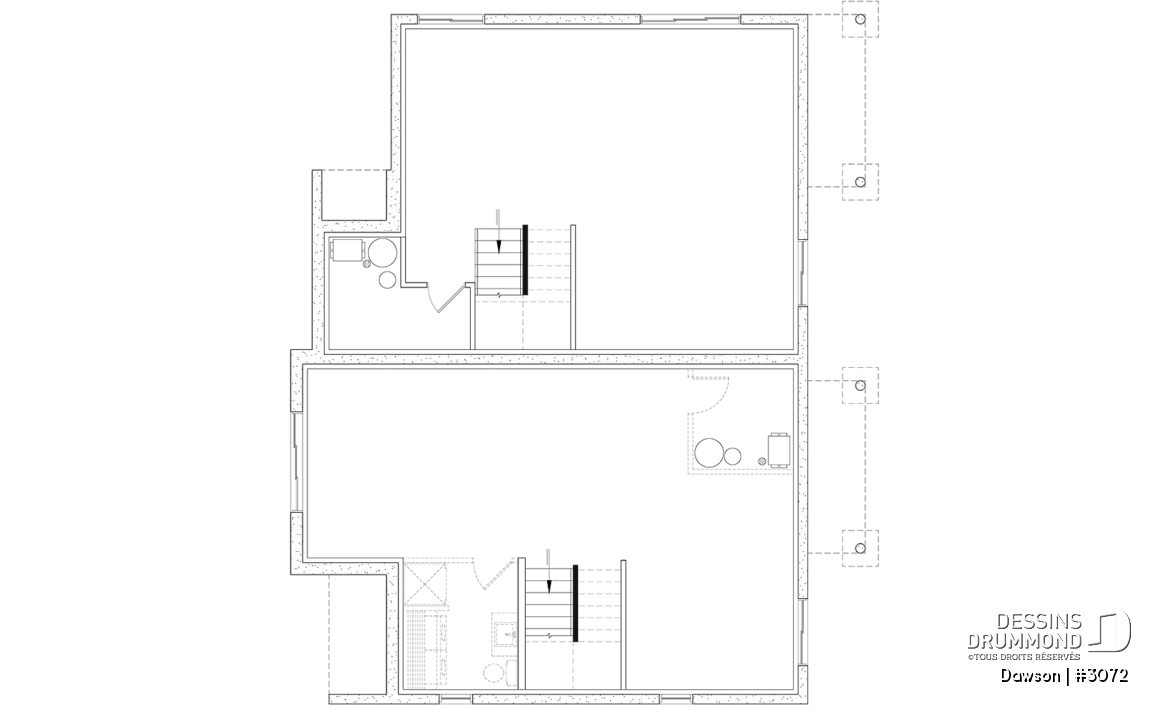 Sous-sol - Duplex à étages 3 chambres, 1.5 salles de bain, style farmhouse, aire ouverte - Dawson