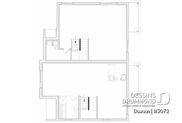 Sous-sol - Duplex à étages 3 chambres, 1.5 salles de bain, style farmhouse, aire ouverte - Dawson