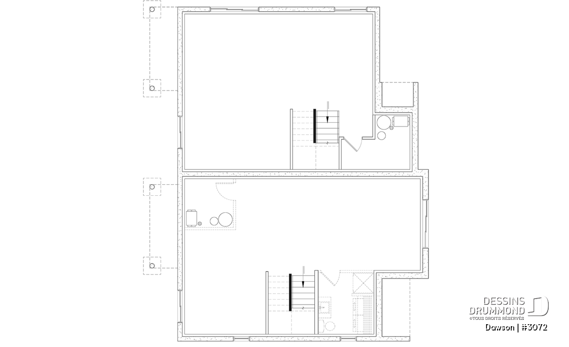 Sous-sol - Duplex à étages 3 chambres, 1.5 salles de bain, style farmhouse, aire ouverte - Dawson