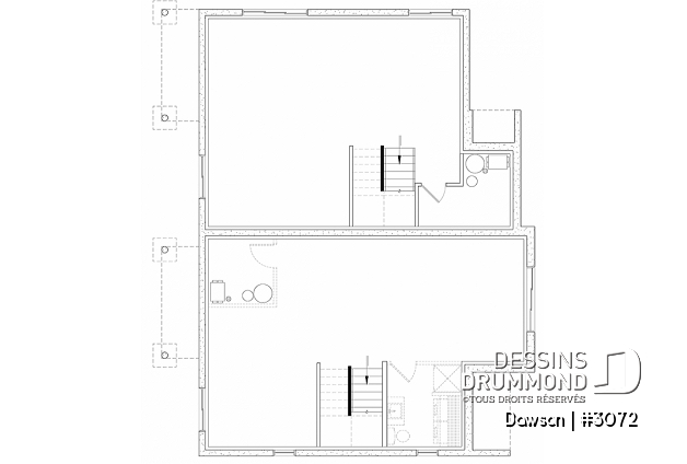 Sous-sol - Duplex à étages 3 chambres, 1.5 salles de bain, style farmhouse, aire ouverte - Dawson