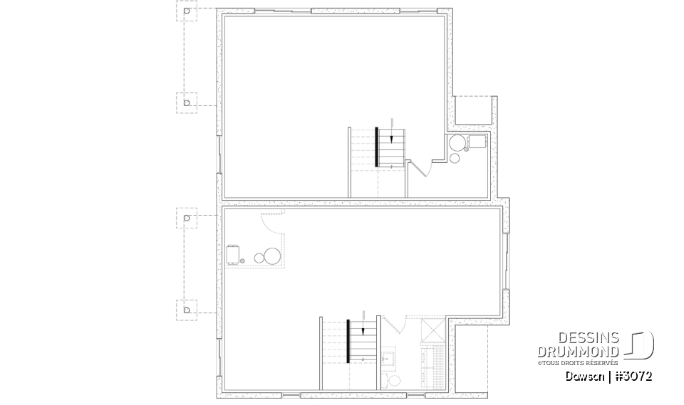 Sous-sol - Duplex à étages 3 chambres, 1.5 salles de bain, style farmhouse, aire ouverte - Dawson