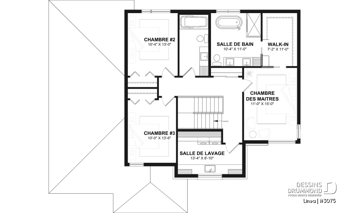 Étage - Modèle de bi-génération moderne à étage : confort, élégance et espaces adaptés à toute la famille - Linea