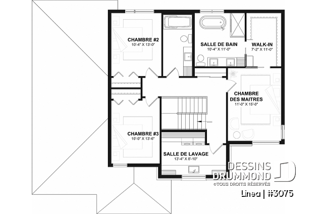 Étage - Modèle de bi-génération moderne à étage : confort, élégance et espaces adaptés à toute la famille - Linea