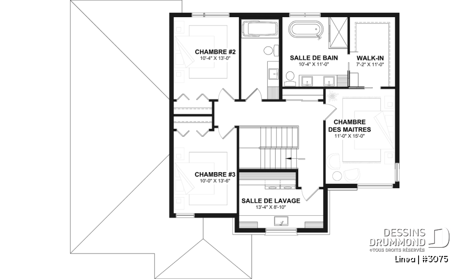 Étage - Modèle de bi-génération moderne à étage : confort, élégance et espaces adaptés à toute la famille - Linea
