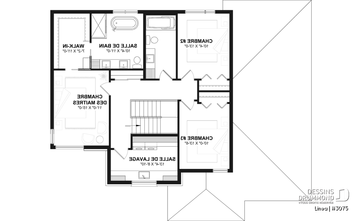 Étage - Modèle de bi-génération moderne à étage : confort, élégance et espaces adaptés à toute la famille - Linea