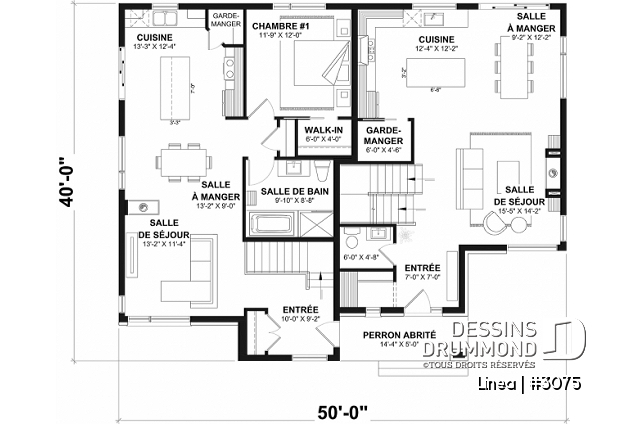 Rez-de-chaussée - Modèle de bi-génération moderne à étage : confort, élégance et espaces adaptés à toute la famille - Linea