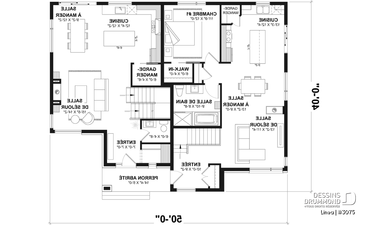 Rez-de-chaussée - Modèle de bi-génération moderne à étage : confort, élégance et espaces adaptés à toute la famille - Linea
