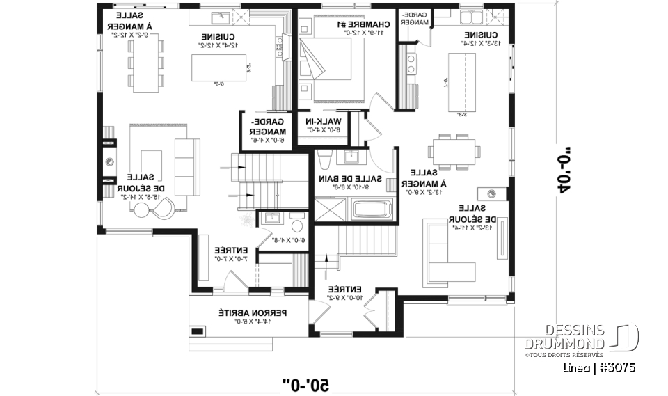 Rez-de-chaussée - Modèle de bi-génération moderne à étage : confort, élégance et espaces adaptés à toute la famille - Linea