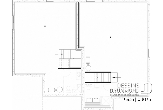 Sous-sol aménageable - Modèle de bi-génération moderne à étage : confort, élégance et espaces adaptés à toute la famille - Linea