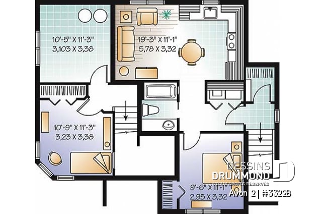 Sous-sol - Bungalow abordable, appartement une chambre au sous-sol, bachelor, 3 à 4 chambres à l'unité principale - Avon 2