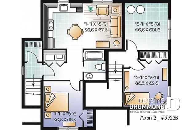 Sous-sol - Bungalow abordable, appartement une chambre au sous-sol, bachelor, 3 à 4 chambres à l'unité principale - Avon 2