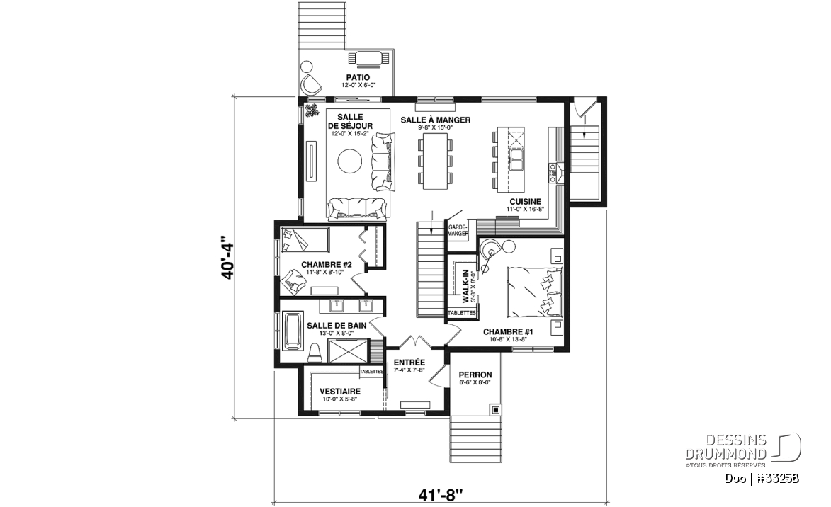 Rez-de-chaussée - Plain pied avec bachelor une chambre au sous-sol, idéal comme première maison! - Duo