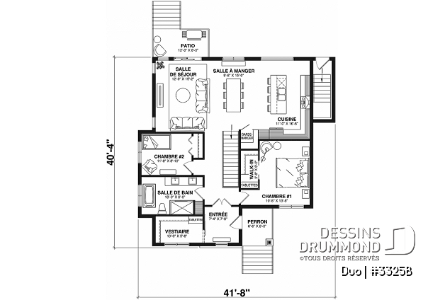 Rez-de-chaussée - Plain pied avec bachelor une chambre au sous-sol, idéal comme première maison! - Duo