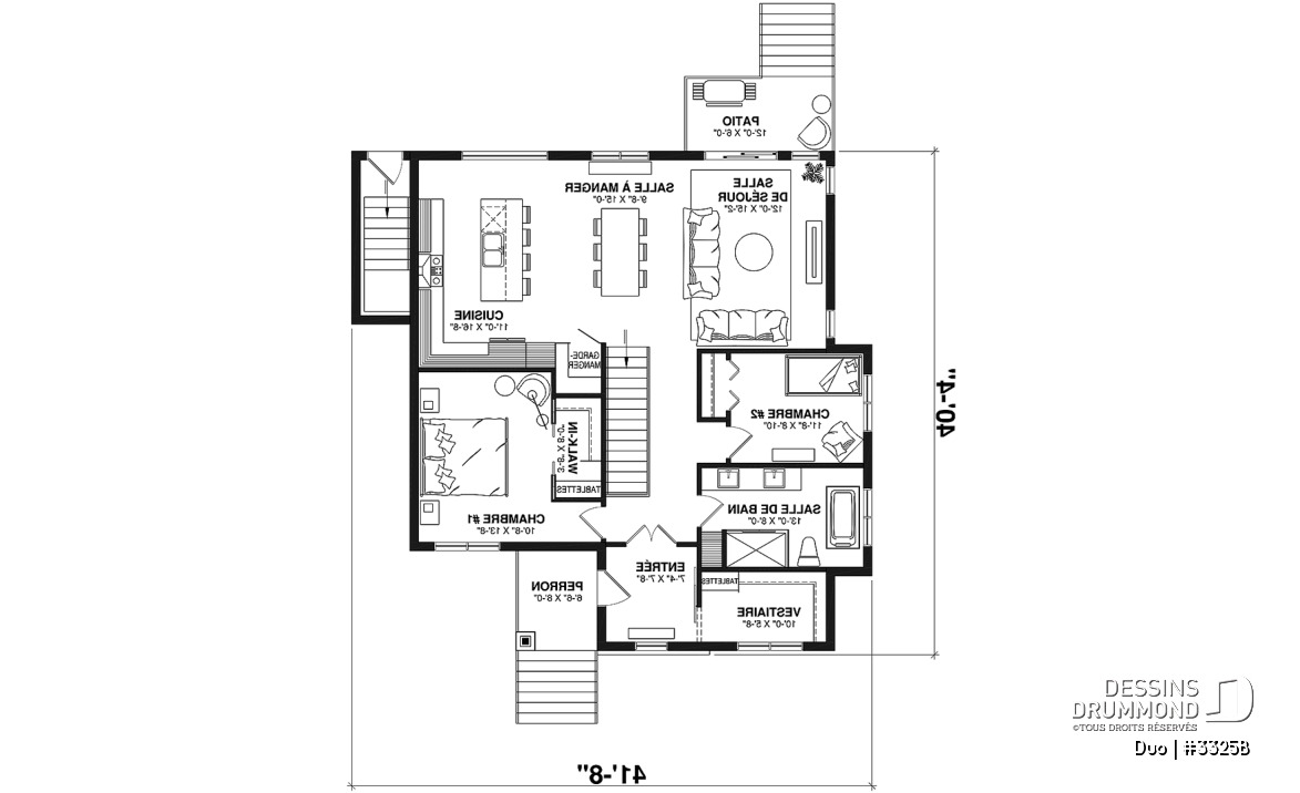 Rez-de-chaussée - Plain pied avec bachelor une chambre au sous-sol, idéal comme première maison! - Duo