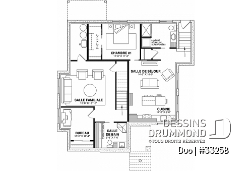 Sous-sol - Plain pied avec bachelor une chambre au sous-sol, idéal comme première maison! - Duo