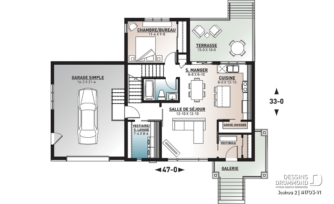 Rez-de-chaussée - Petite maison moderne 2 chambres, vestiaire, garde manger, salle de lavage, 2 terrasses dont une à l'étage - Joshua 2
