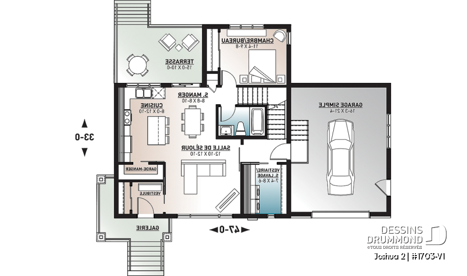 Rez-de-chaussée - Petite maison moderne 2 chambres, vestiaire, garde manger, salle de lavage, 2 terrasses dont une à l'étage - Joshua 2