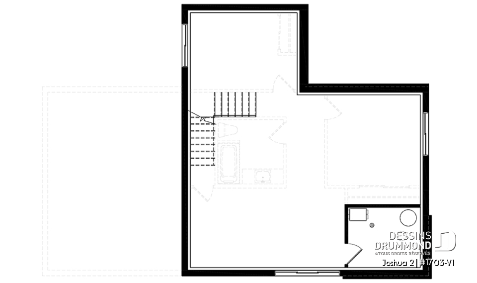 Sous-sol aménageable - Petite maison moderne 2 chambres, vestiaire, garde manger, salle de lavage, 2 terrasses dont une à l'étage - Joshua 2