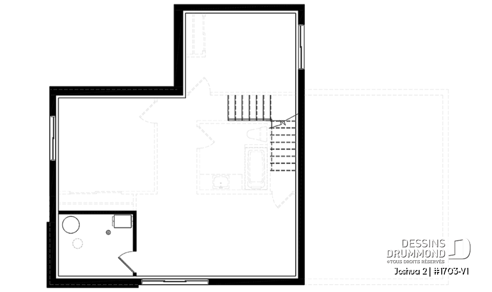 Sous-sol aménageable - Petite maison moderne 2 chambres, vestiaire, garde manger, salle de lavage, 2 terrasses dont une à l'étage - Joshua 2