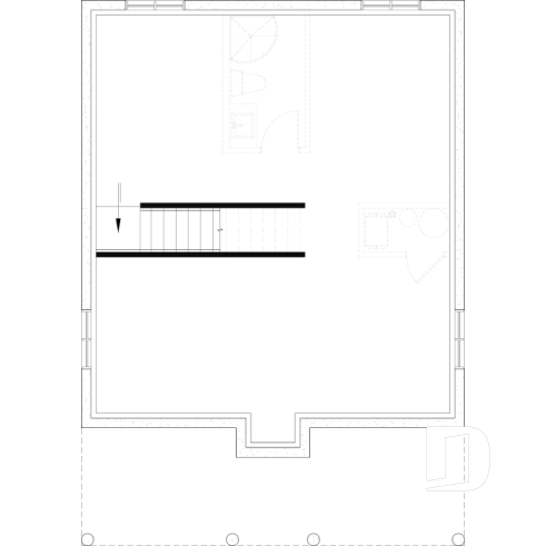 Sous-sol aménageable (Optionel $) - Modèle de petite maison moderne ou chalet moderne, joli balcon abrité, 2 chambres, foyer central, air ouverte - Bonzai