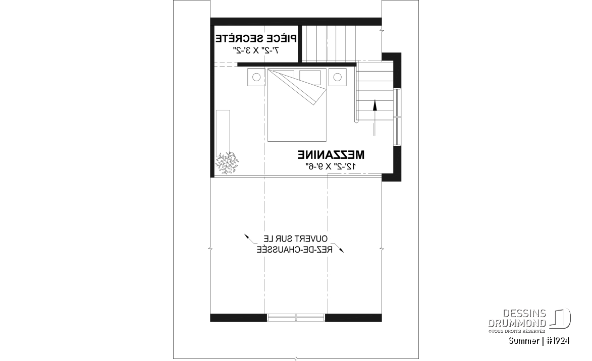 Étage - Plan versatile de mini-maison, pavillon de jardin ou petite maison d'invités, à vous de décider! - Summer