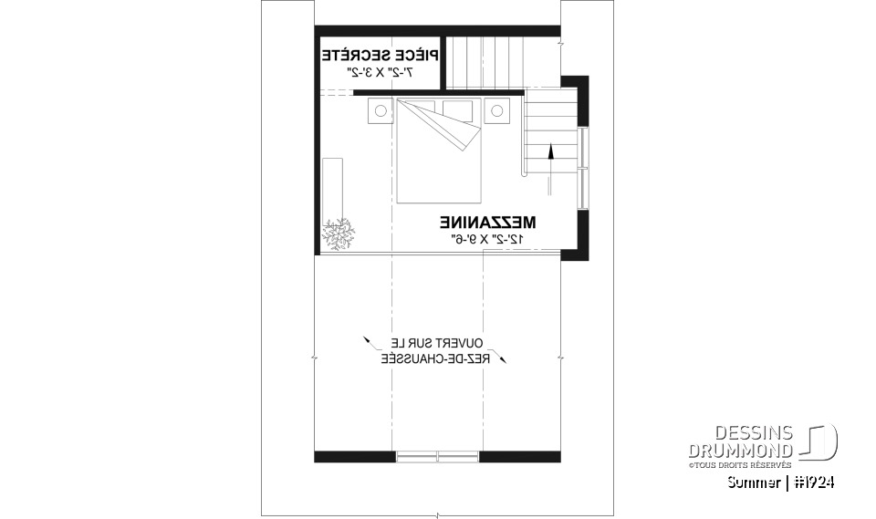 Étage - Plan versatile de mini-maison, pavillon de jardin ou petite maison d'invités, à vous de décider! - Summer