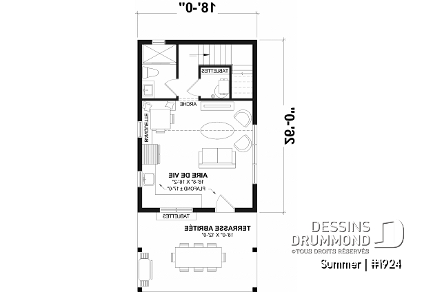 Rez-de-chaussée - Plan versatile de mini-maison, pavillon de jardin ou petite maison d'invités, à vous de décider! - Summer