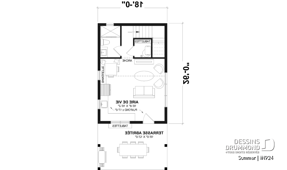 Rez-de-chaussée - Plan versatile de mini-maison, pavillon de jardin ou petite maison d'invités, à vous de décider! - Summer