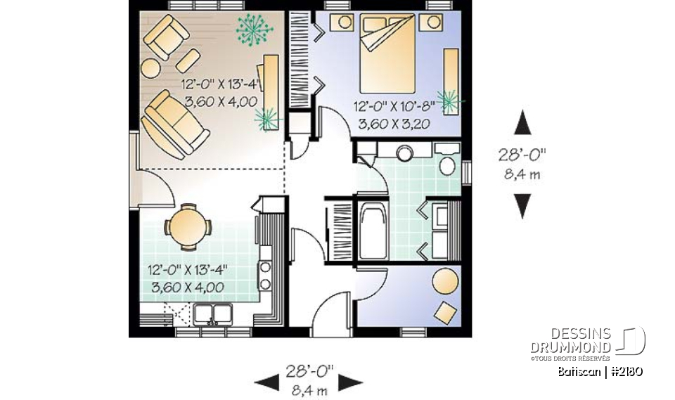 Rez-de-chaussée - Petite maison ou chalet petit budget, rangement, espace ouvert, plafond cathédrale, buanderie - Batiscan