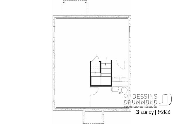 Sous-sol - Plain-pied abordable offrant un chambre et un grand îlot à la cuisine, fenêtre à arche à la salle à manger - Chauncy