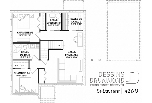 Sous-sol aménagé - Plain-pied 2 à 4 chambres, 2 salles de bain, économique et bien aménagé pour famille, plafond cathédral - St-Laurent