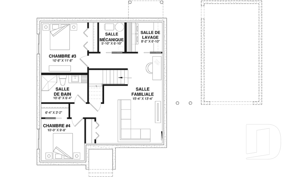 Sous-sol aménagé (Optionel $) -  - St-Laurent