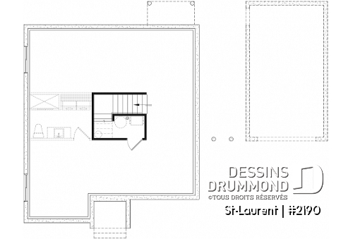 Sous-sol aménageable - Plain-pied 2 à 4 chambres, 2 salles de bain, économique et bien aménagé pour famille, plafond cathédral - St-Laurent