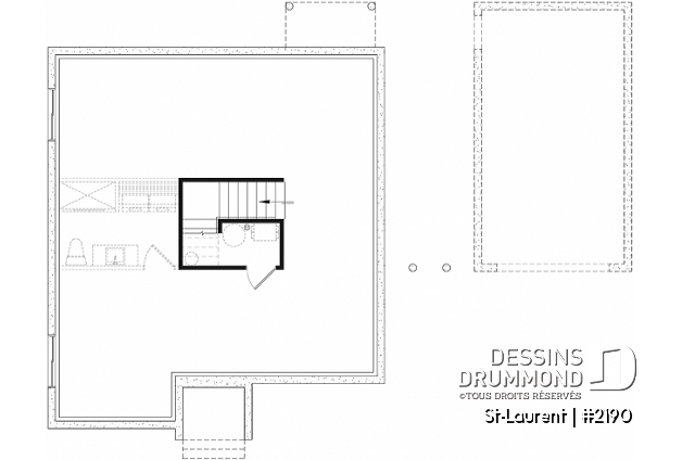 Sous-sol aménageable - Plain-pied 2 à 4 chambres, 2 salles de bain, économique et bien aménagé pour famille, plafond cathédral - St-Laurent