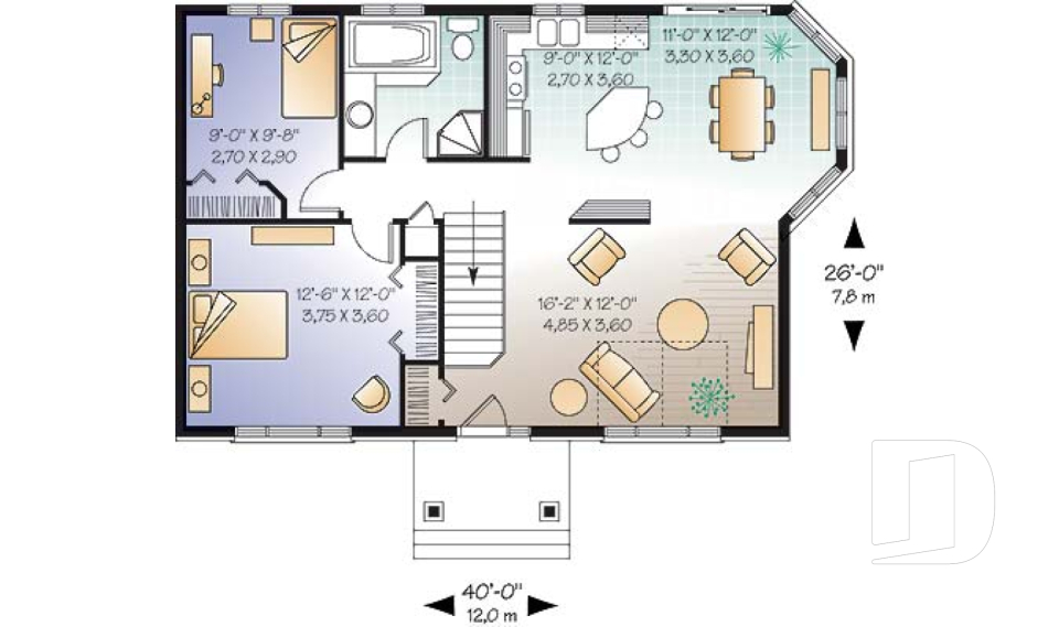 Rez-de-chaussée -  - Riverais