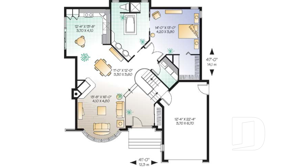 Rez-de-chaussée option 1 -  - Gélinas