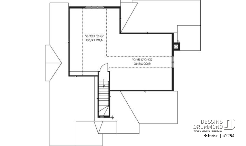 Espace boni - Plain-pied champêtre lumineux avec espace boni, garage, plafond cathédrale et sous-sol évolutif - Halarion