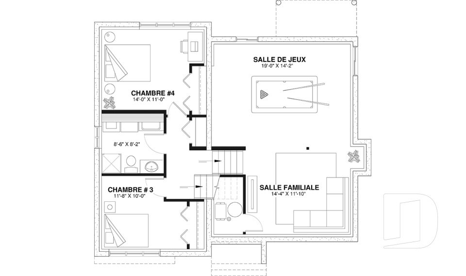 Sous-sol aménagé -  - Ramsay