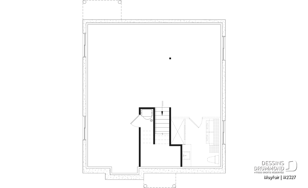 Sous-sol aménageable - Plan de plain-pied, 2 à 5 chambres, 1 ou 2 sdb, cuisine avec îlot, sous-sol aménagé optionnel ($) - Mayfair