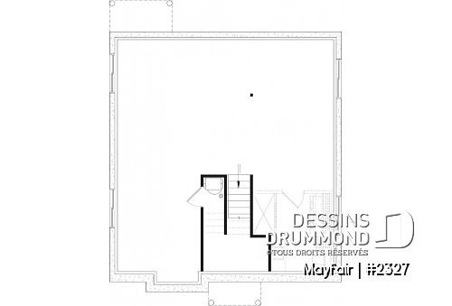 Sous-sol aménageable - Plan de plain-pied, 2 à 5 chambres, 1 ou 2 sdb, cuisine avec îlot, sous-sol aménagé optionnel ($) - Mayfair