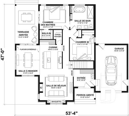 Rez-de-chaussée - Plain-pied Farmhouse Moderne avec Terrasse Abritée, Garage et Sous-Sol Évolutif - Somerset