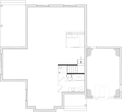 Sous-sol aménageable - Plain-pied Farmhouse Moderne avec Terrasse Abritée, Garage et Sous-Sol Évolutif - Somerset