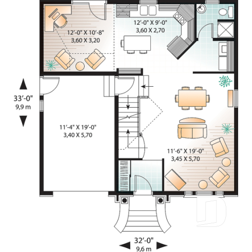 Rez-de-chaussée - Maison victorienne, grande suite des maîtres, 3 chambres, bureau à domicile ou salle de jeux, garage - Versaille 2