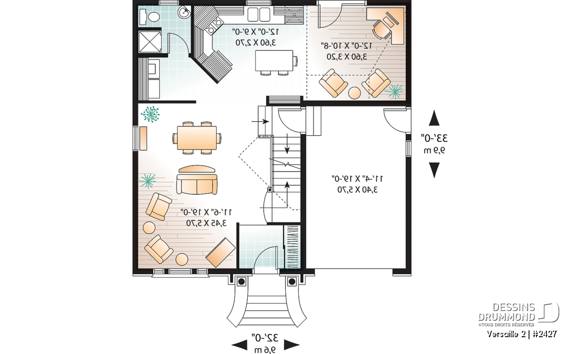 Rez-de-chaussée - Maison victorienne, grande suite des maîtres, 3 chambres, bureau à domicile ou salle de jeux, garage - Versaille 2