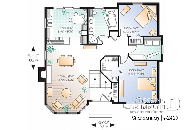 Rez-de-chaussée - Split-level, 2 chambres, garage, balcon privé à la suite des maîtres, buanderie complète, foyer - Rosehill