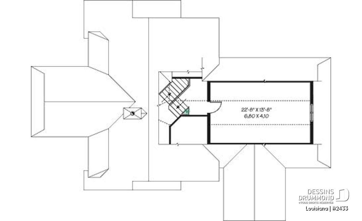 Étage - Chalet bord de l'eau, 3 chambres, 3.5 salles de bain, aire ouverte, 2 salons, foyer central, grande terrass - Louisiana