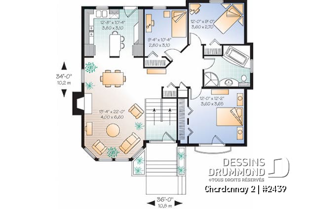 Rez-de-chaussée - Plan de split-level, 3 chambres, belle salle familiale avec foyer, sous-sol à aménager - Rosehill 2